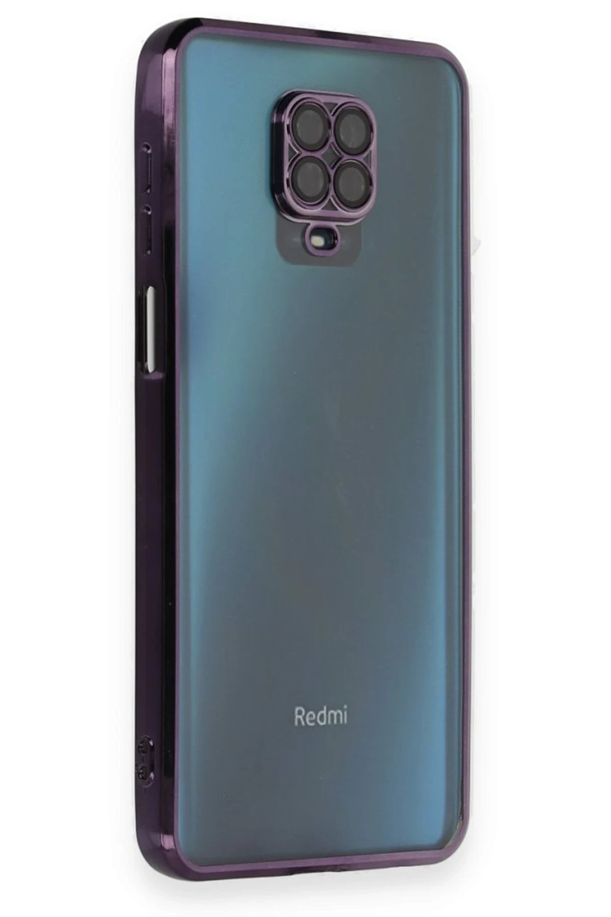 Xiaomi Redmi Note 9 Pro Kılıf Lensli Silikon - Mor-(5796)