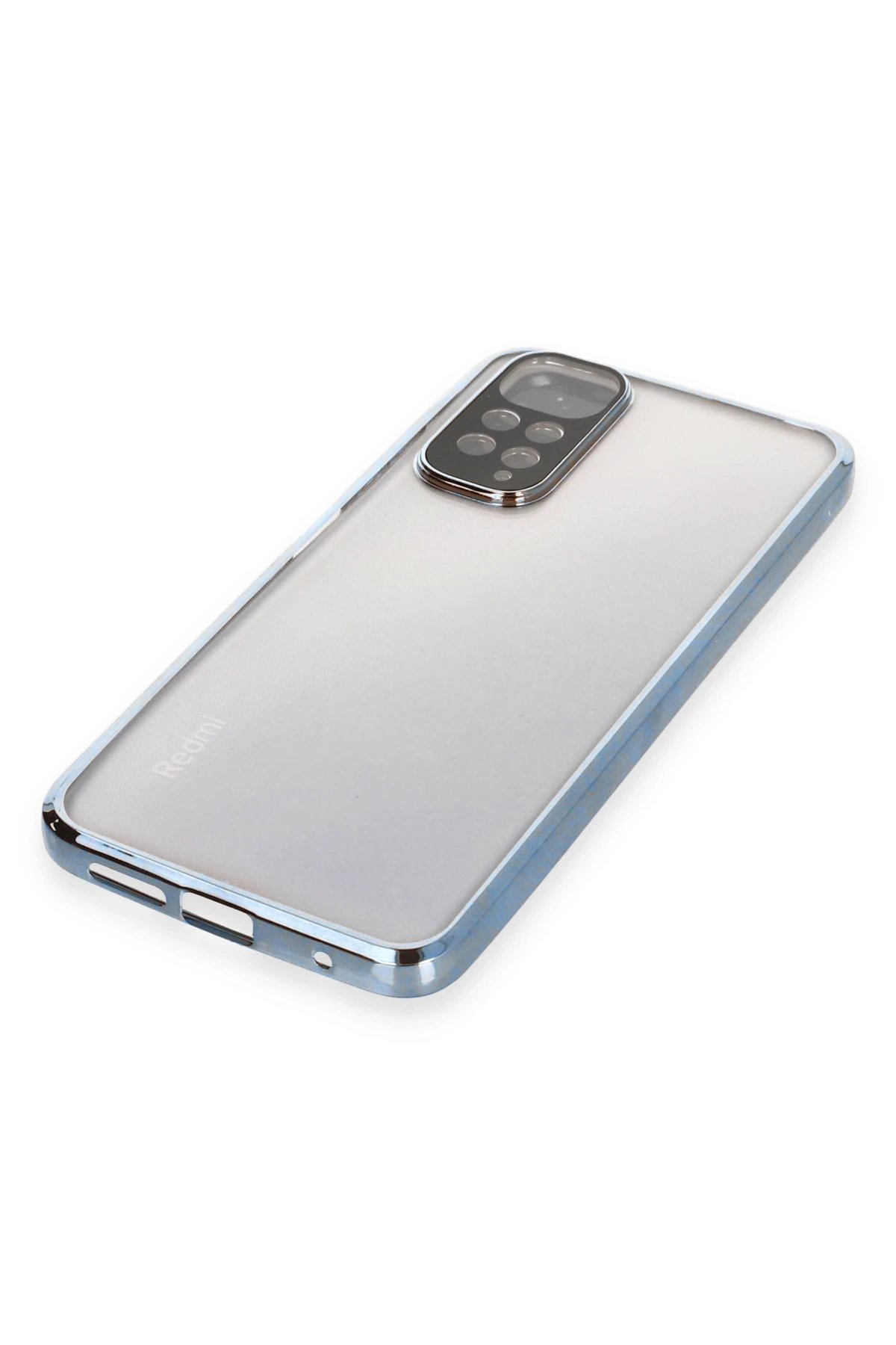 Xiaomi Redmi Note 11 Kılıf Lensli Silikon - Açık Mavi-(5796) - Görsel 4