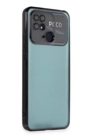 Xiaomi Redmi 10C Kılıf Lensli Silikon - Siyah-(5796)