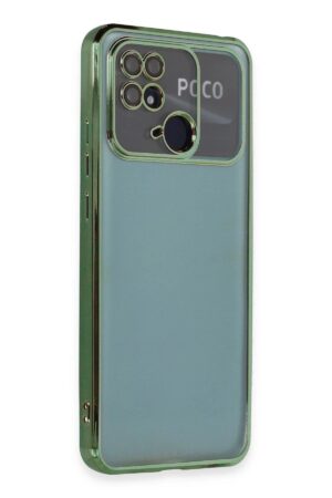 Xiaomi Redmi 10C Kılıf Lensli Silikon - Yeşil-(5796)