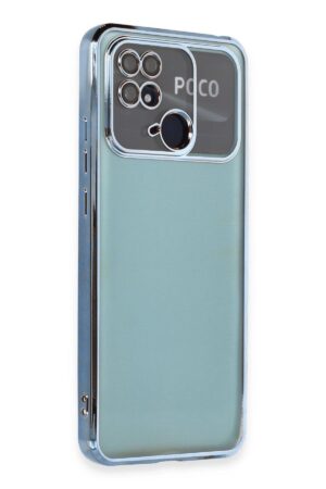 Xiaomi Redmi 10C Kılıf Lensli Silikon - Açık Mavi-(5796)