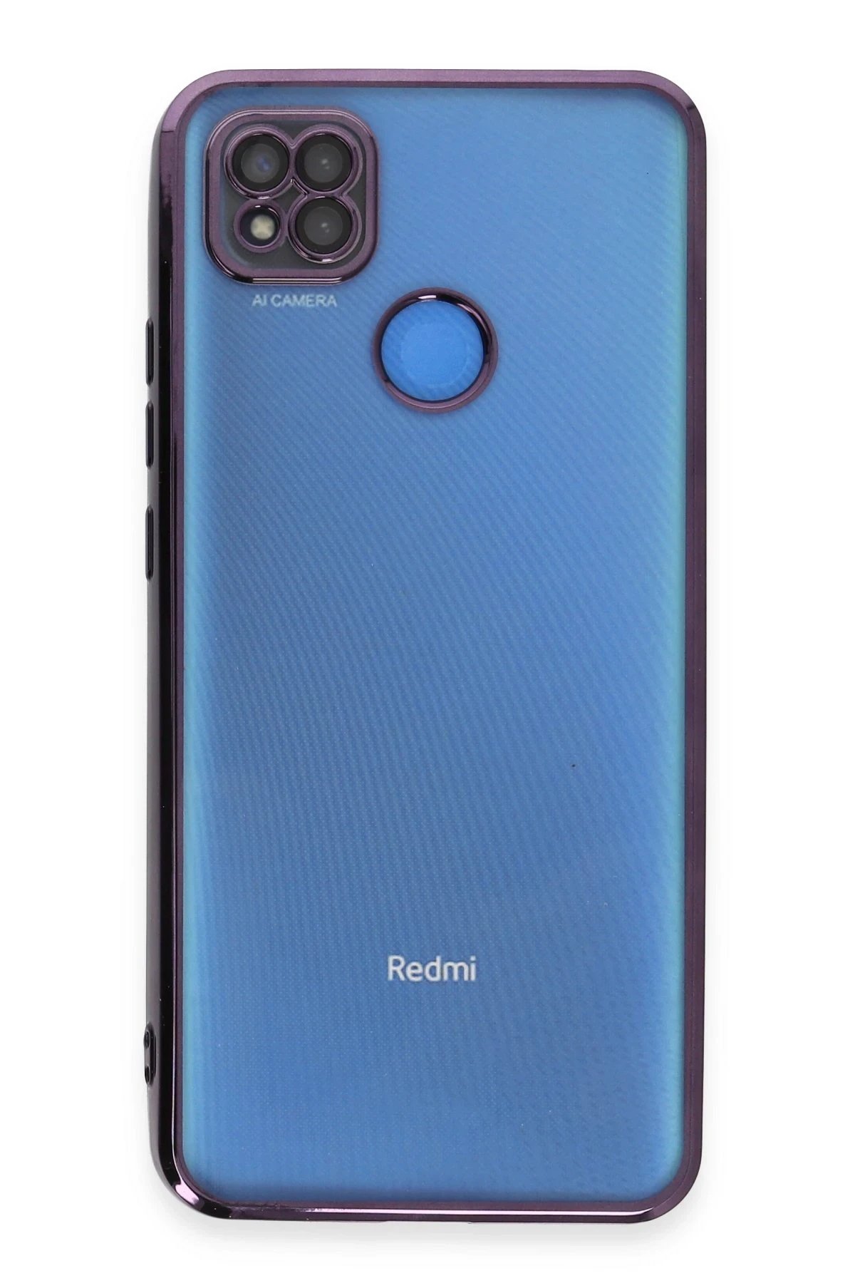 Xiaomi Redmi 9C Kılıf Lensli Silikon - Mor-(5796) - Görsel 2