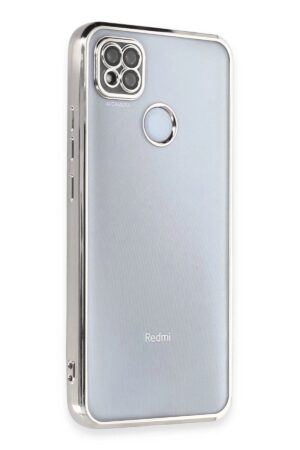 Xiaomi Redmi 9C Kılıf Lensli Silikon - Gümüş-(5796)