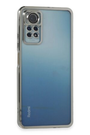 Xiaomi Redmi Note 11 Pro Kılıf Lensli Silikon - Gümüş-(5796)