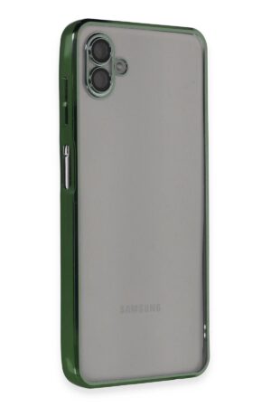Samsung Galaxy A04 Kılıf Lensli Silikon - Yeşil-(5796)