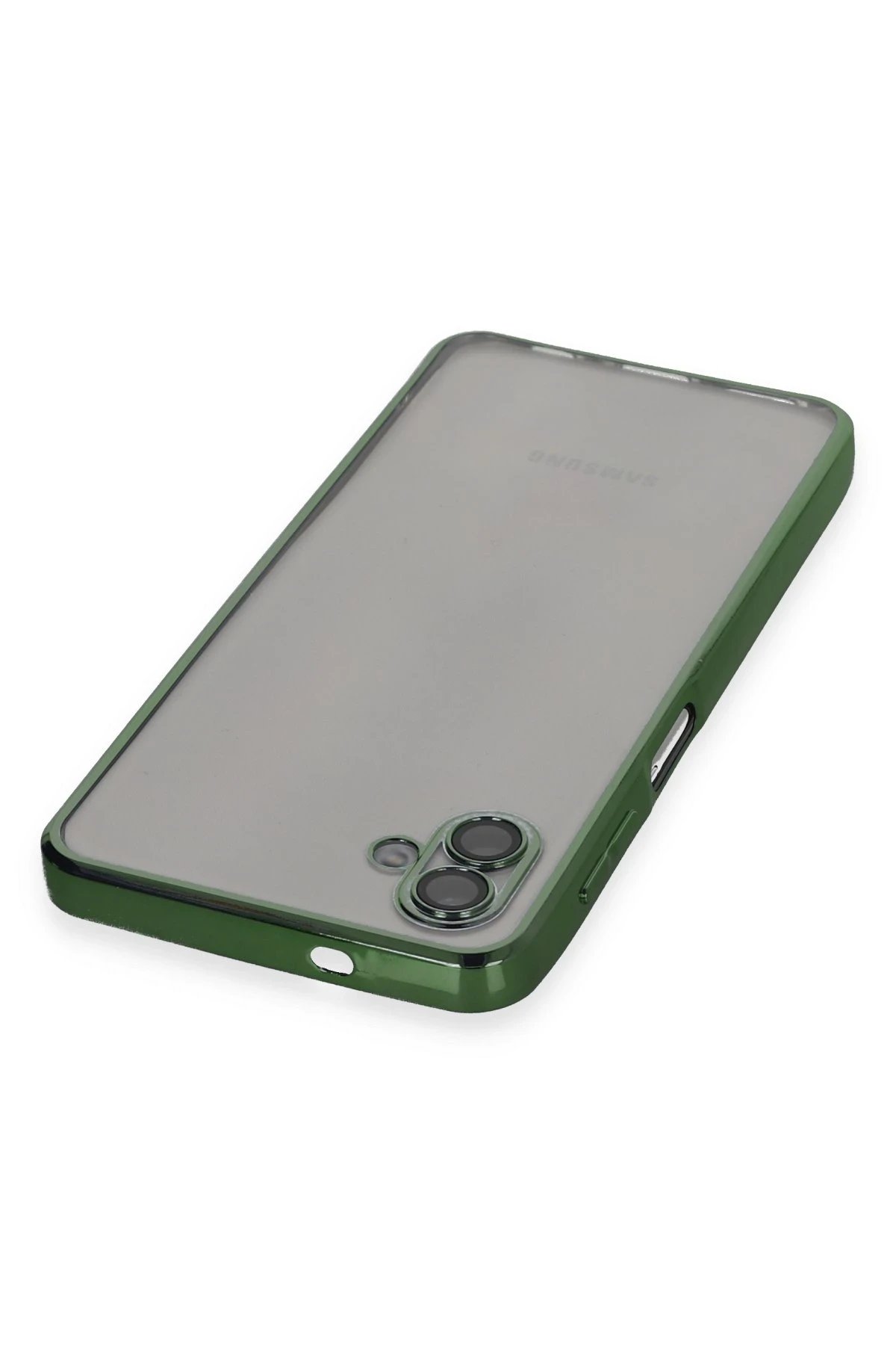 Samsung Galaxy A04 Kılıf Lensli Silikon - Yeşil-(5796) - Görsel 3