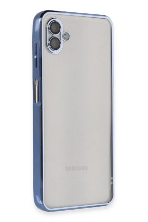 Samsung Galaxy A04 Kılıf Lensli Silikon - Açık Mavi-(5796)