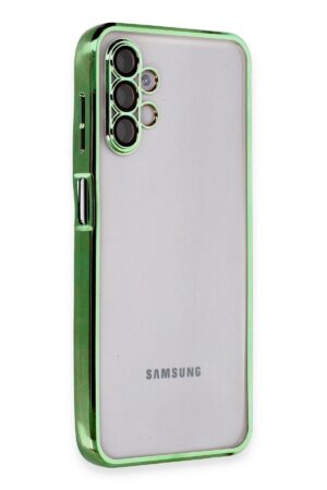 Samsung Galaxy A04S Kılıf Lensli Silikon - Yeşil-(5796)