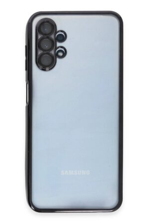Samsung Galaxy A13 4G Kılıf Lensli Silikon - Siyah-(5796)