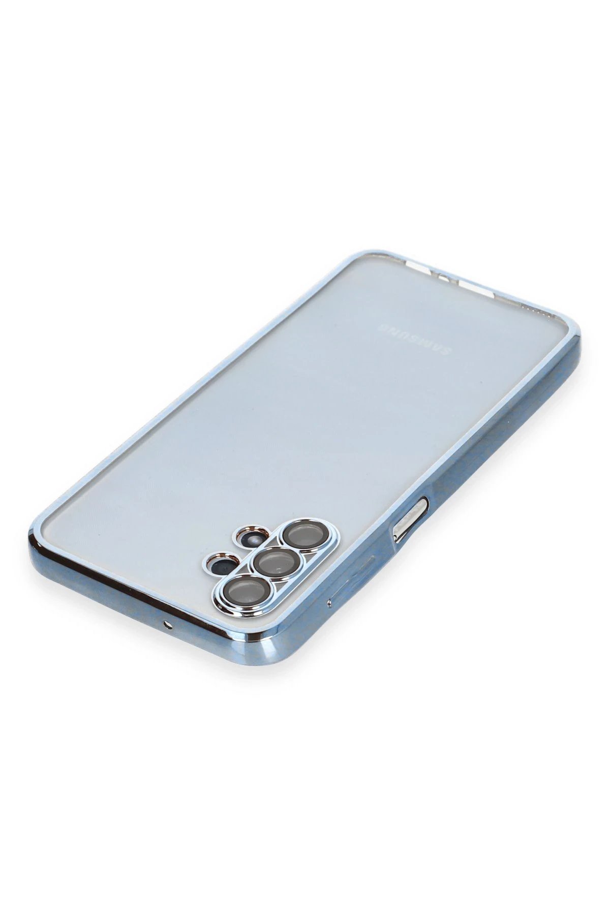 Samsung Galaxy A13 4G Kılıf Lensli Silikon - Açık Mavi-(5796) - Görsel 3