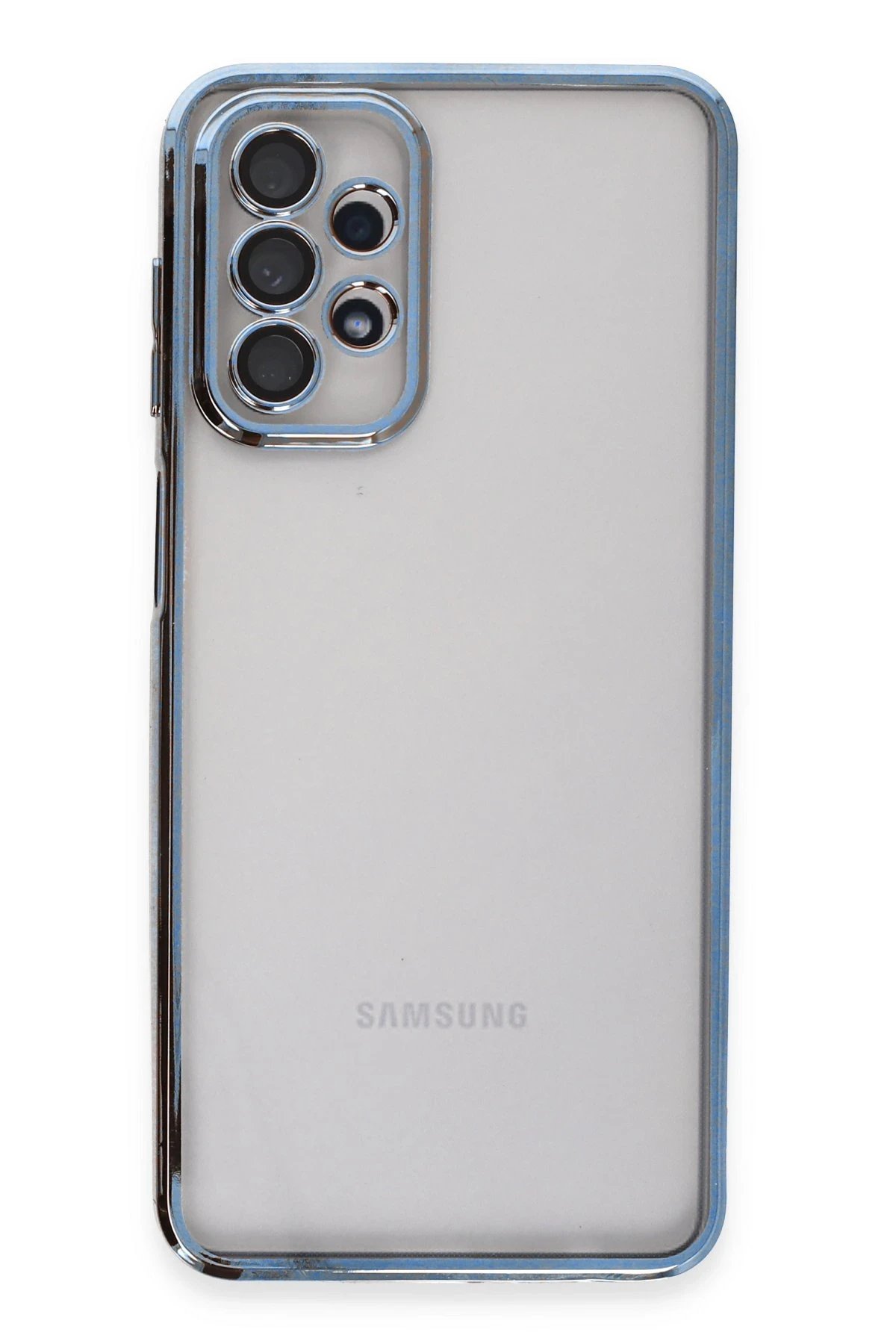 Samsung Galaxy A23 4G Kılıf Lensli Silikon - Açık Mavi-(5796) - Görsel 2