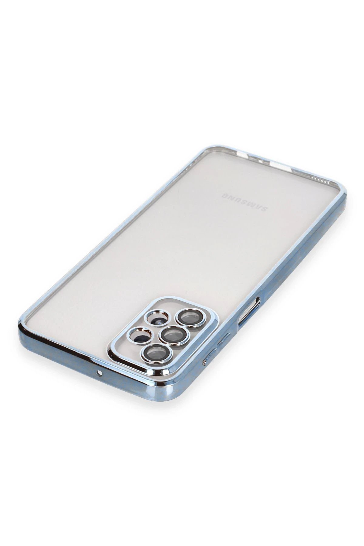 Samsung Galaxy A23 4G Kılıf Lensli Silikon - Açık Mavi-(5796) - Görsel 3