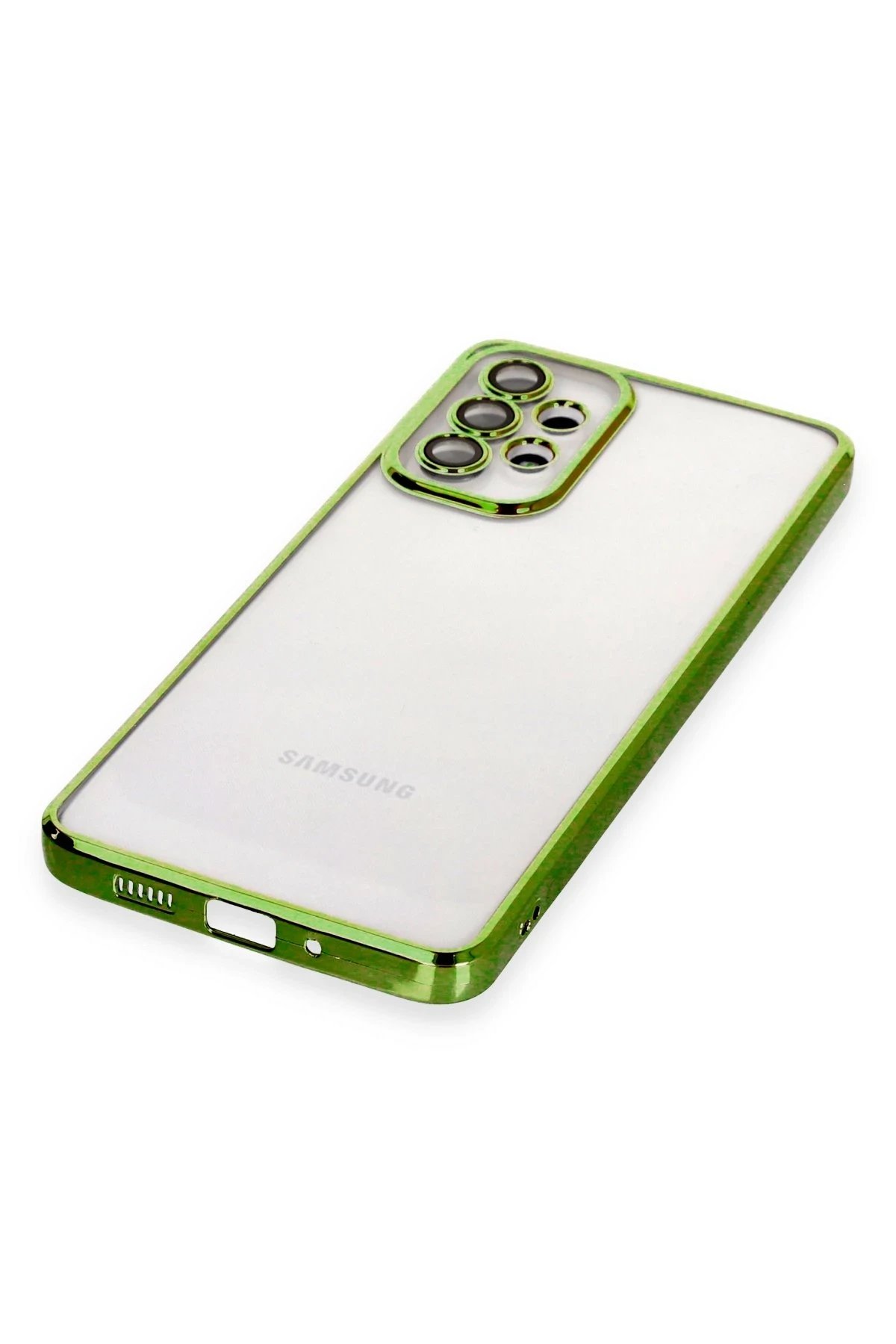 Samsung Galaxy A53 5G Kılıf Lensli Silikon - Yeşil-(5796) - Görsel 4