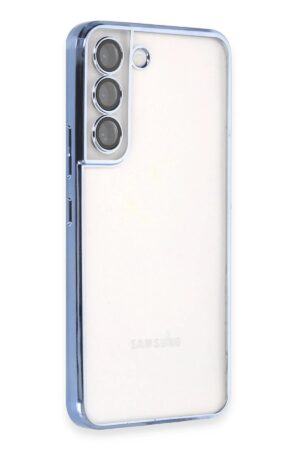 Samsung Galaxy S22 Kılıf Lensli Silikon - Açık Mavi-(5796)