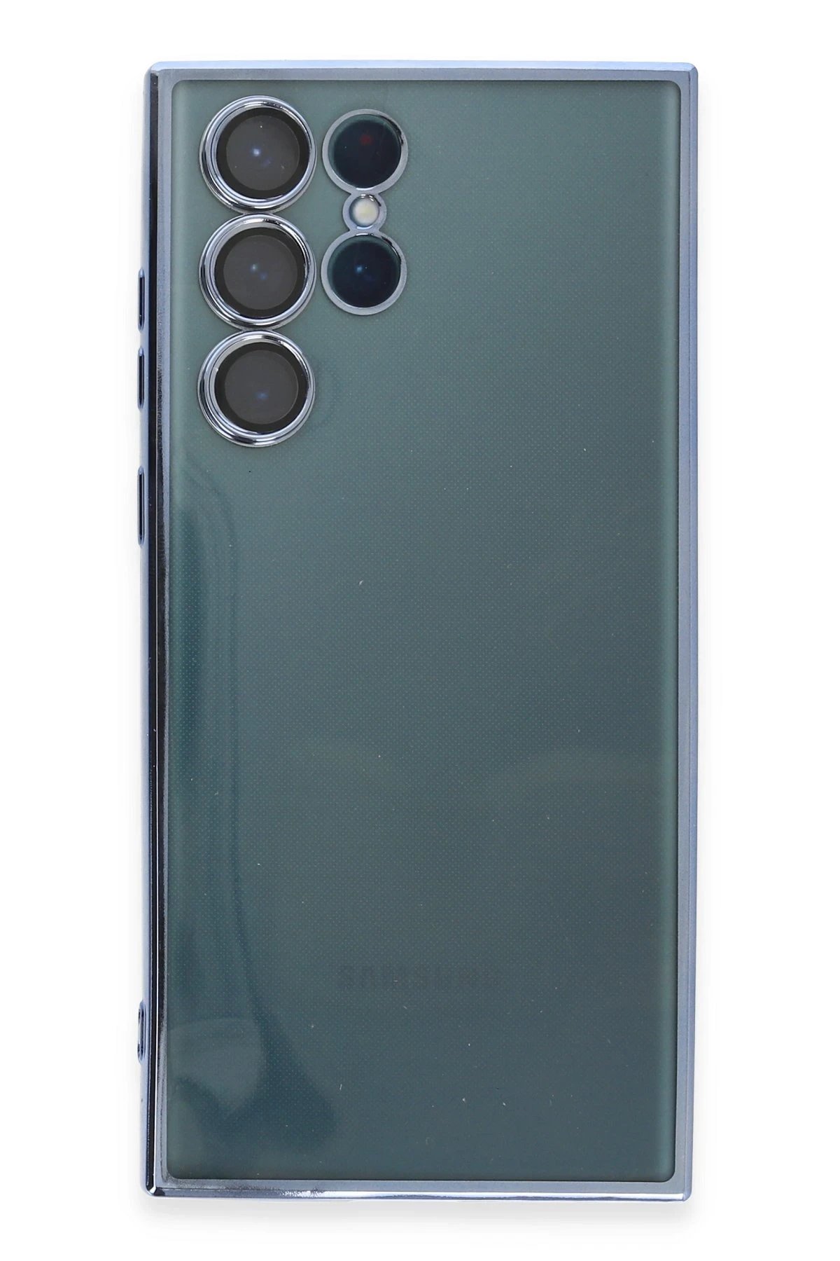 Samsung Galaxy S22 Ultra Kılıf Lensli Silikon - Açık Mavi-(5796) - Görsel 2