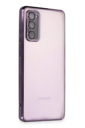Samsung Galaxy S20 FE Kılıf Lensli Silikon - Mor-(5796)