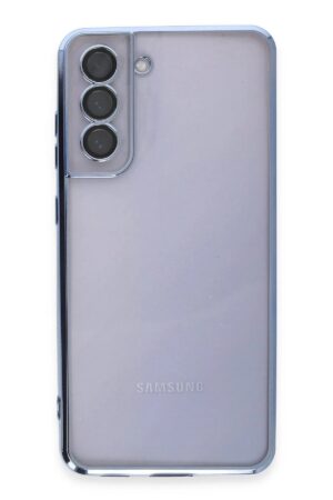 Samsung Galaxy S21 FE Kılıf Lensli Silikon - Açık Mavi-(5796)