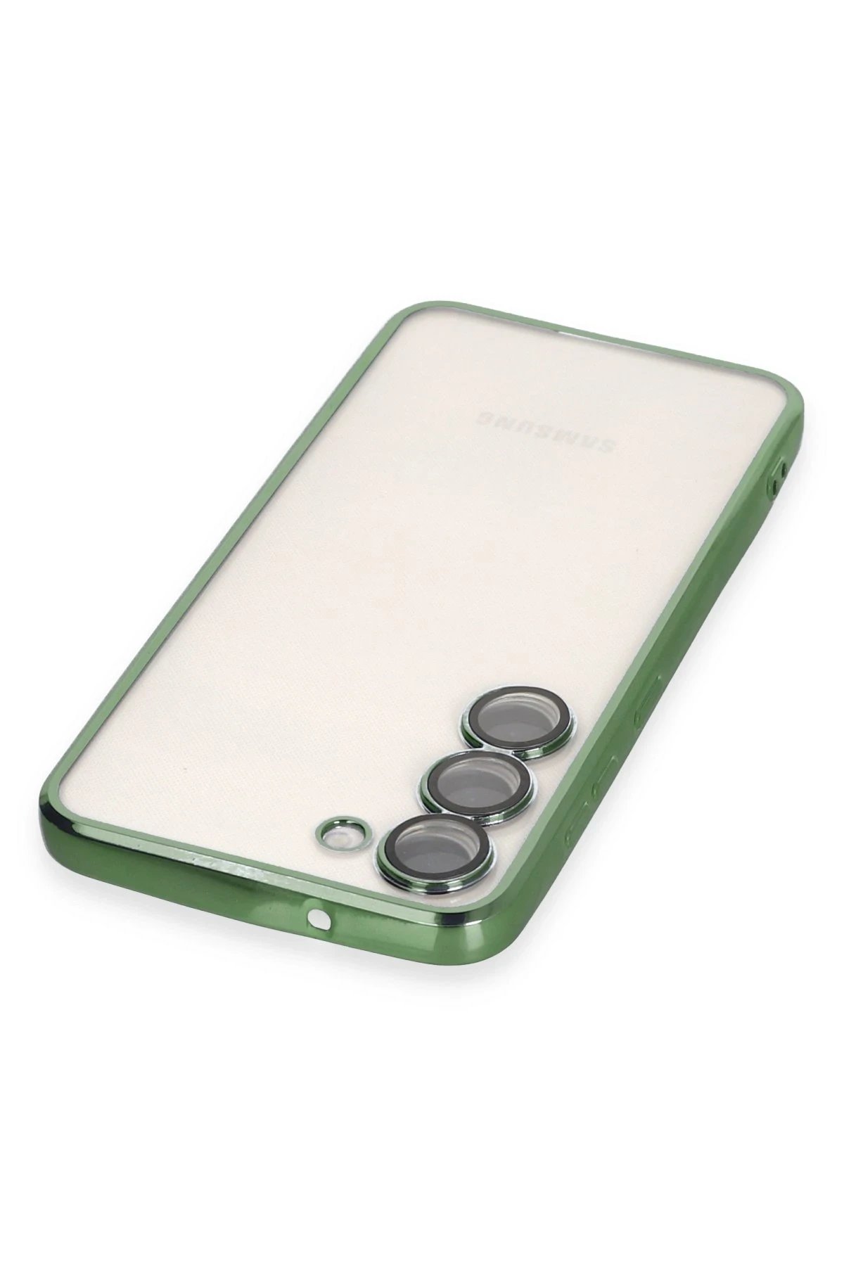 Samsung Galaxy S23 Kılıf Lensli Silikon - Yeşil-(5796) - Görsel 3