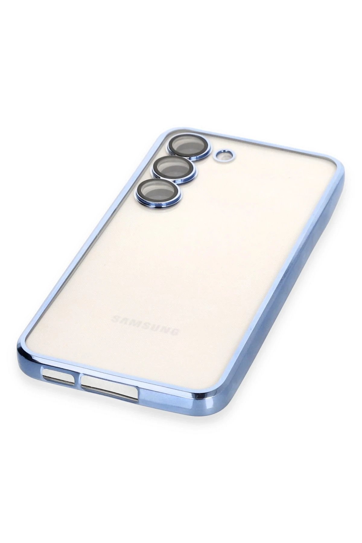 Samsung Galaxy S23 Kılıf Lensli Silikon - Açık Mavi-(5796) - Görsel 4