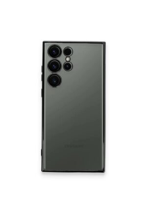 Samsung Galaxy S23 Ultra Kılıf Lensli Silikon - Siyah-(5796)