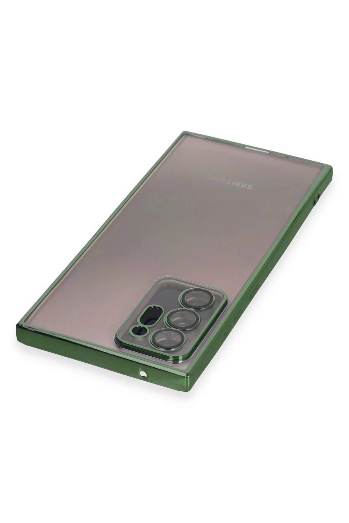 Samsung Galaxy Note 20 Ultra Kılıf Lensli Silikon - Yeşil-(5796) - Görsel 3