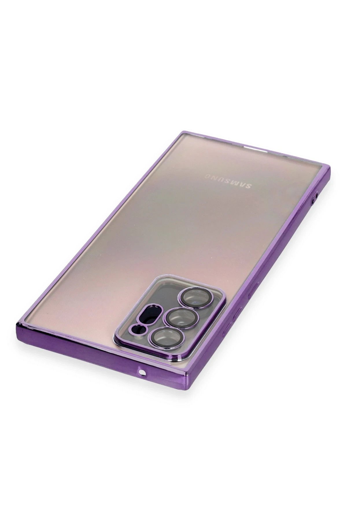 Samsung Galaxy Note 20 Ultra Kılıf Lensli Silikon - Mor-(5796) - Görsel 3