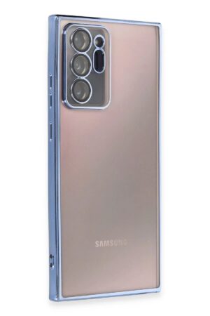 Samsung Galaxy Note 20 Ultra Kılıf Lensli Silikon - Açık Mavi-(5796)