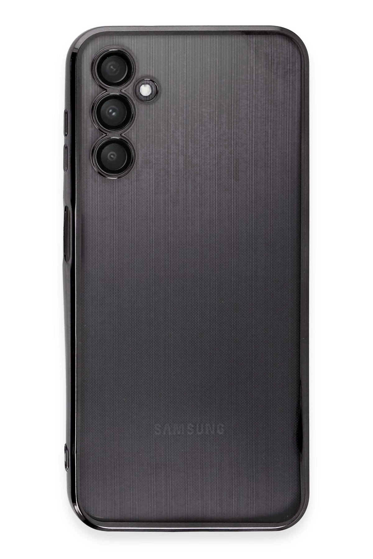 Samsung Galaxy A14 4G Kılıf Lensli Silikon - Siyah-(5796) - Görsel 2