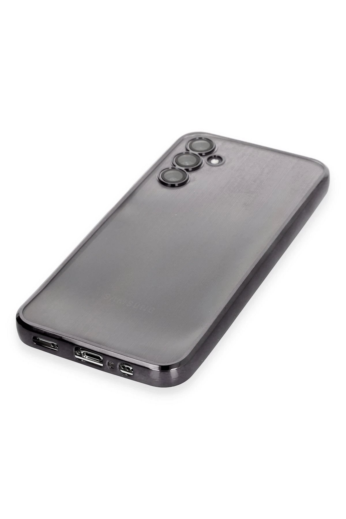 Samsung Galaxy A14 4G Kılıf Lensli Silikon - Siyah-(5796) - Görsel 4