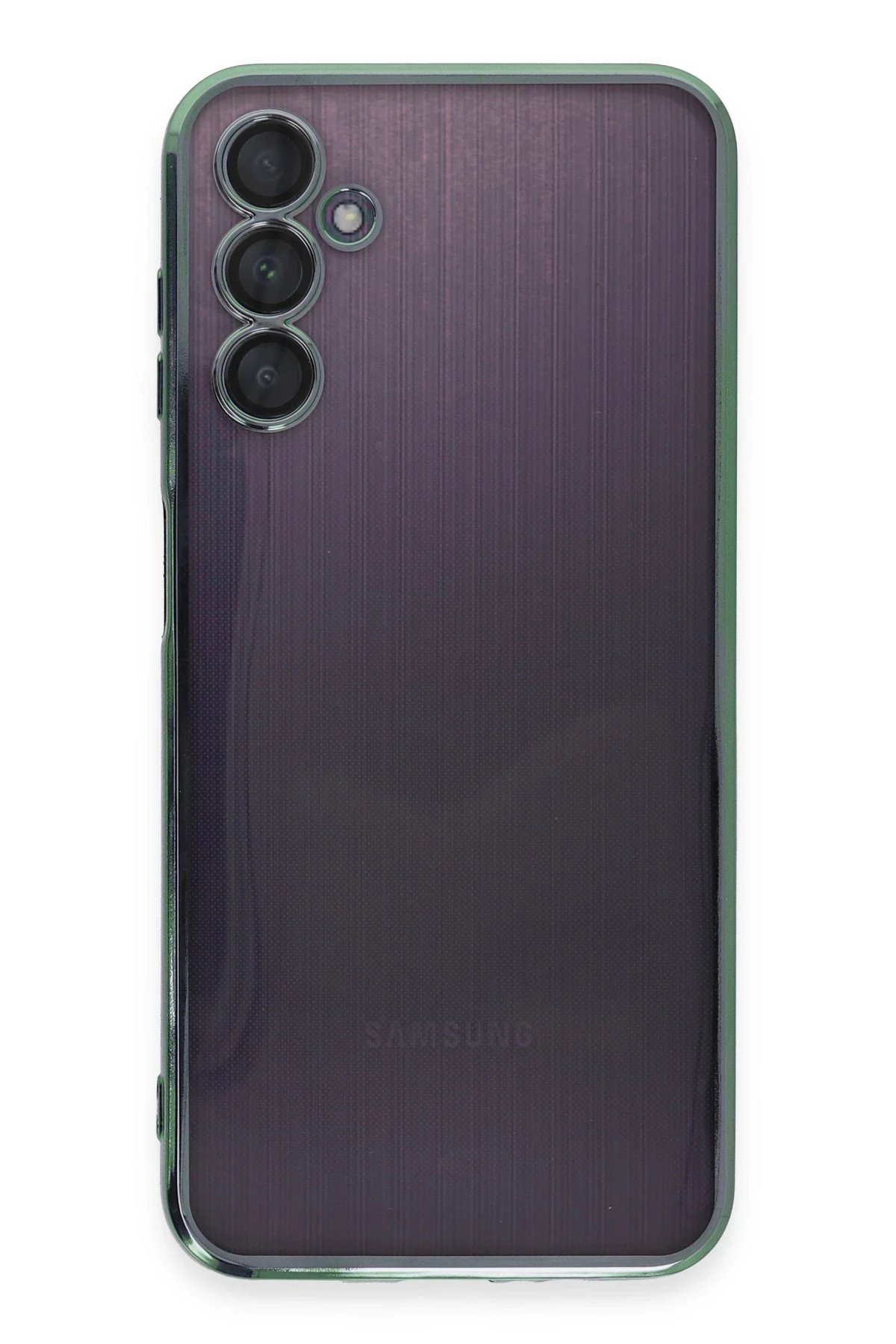 Samsung Galaxy A14 4G Kılıf Lensli Silikon - Yeşil-(5796) - Görsel 2