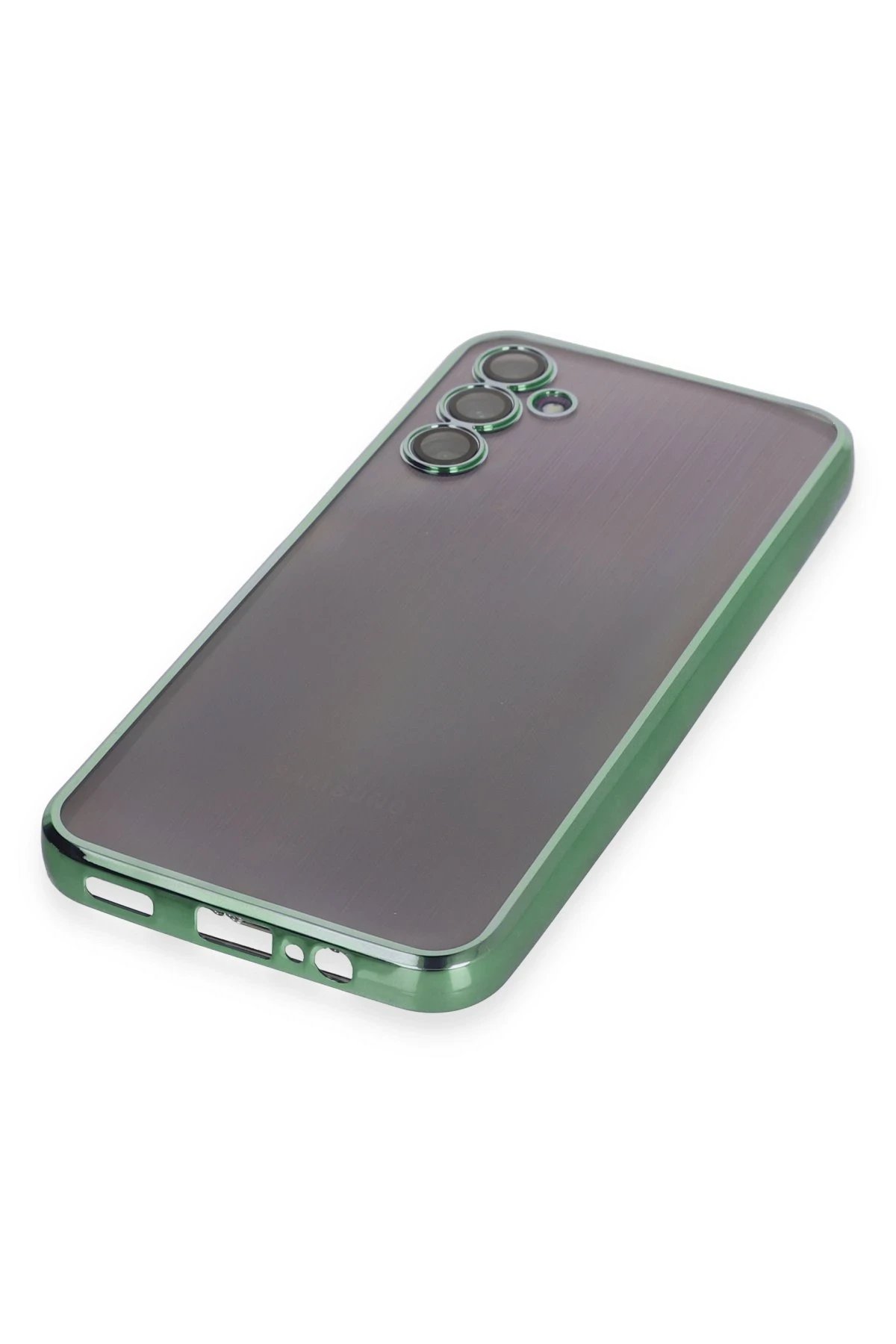 Samsung Galaxy A14 4G Kılıf Lensli Silikon - Yeşil-(5796) - Görsel 4