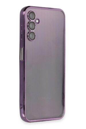Samsung Galaxy A14 4G Kılıf Lensli Silikon - Mor-(5796)