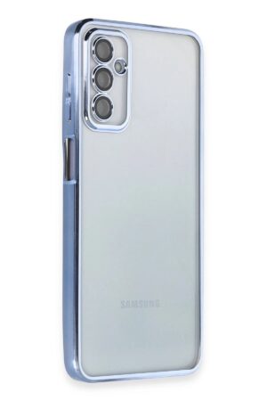Samsung Galaxy M23 Kılıf Lensli Silikon - Açık Mavi-(5796)