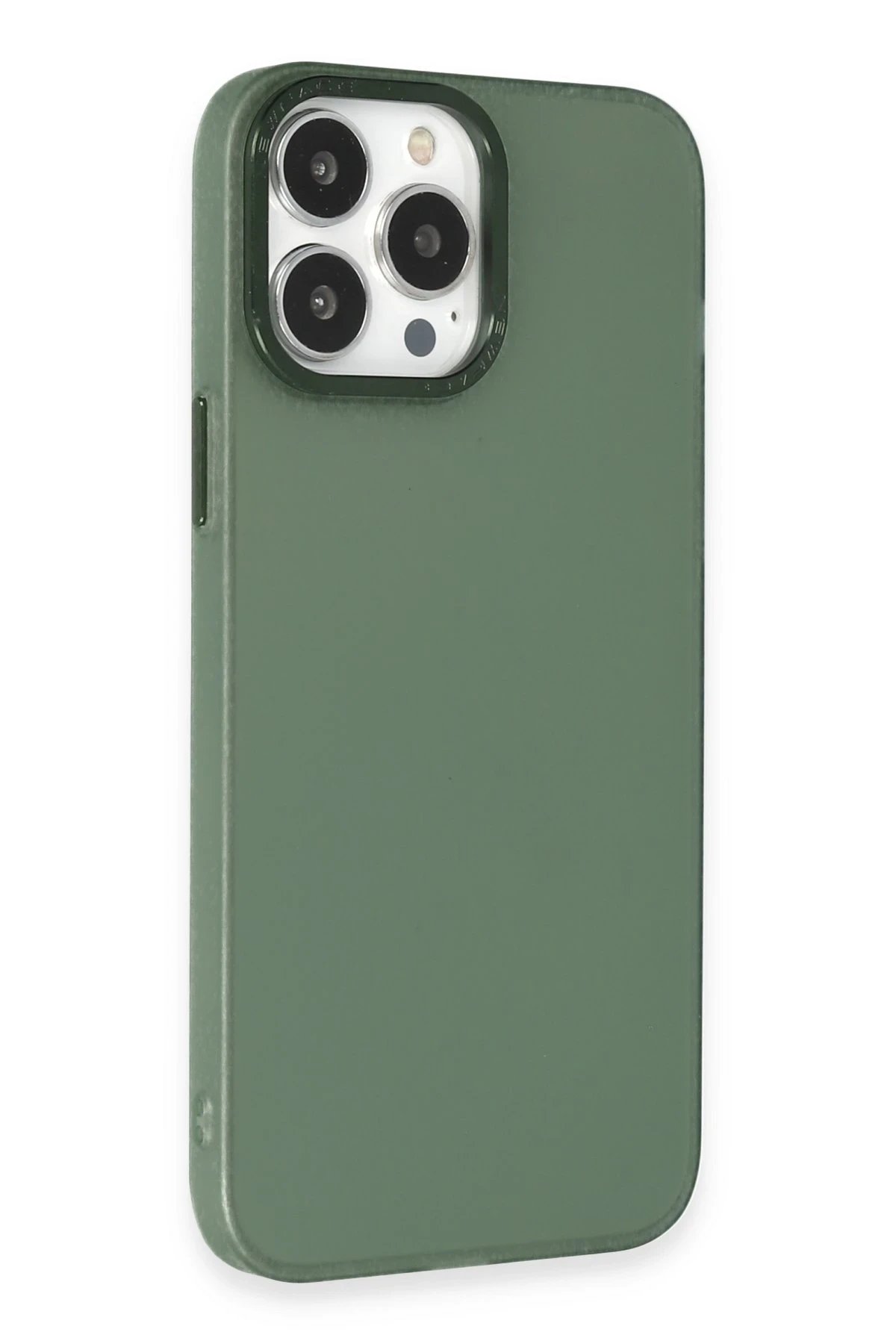 iPhone 14 Pro Kılıf Modos Metal Kapak - Koyu Yeşil-(5796) - Görsel 2