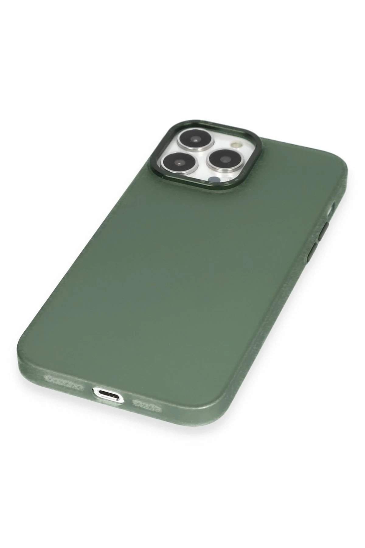 iPhone 14 Pro Kılıf Modos Metal Kapak - Koyu Yeşil-(5796) - Görsel 5