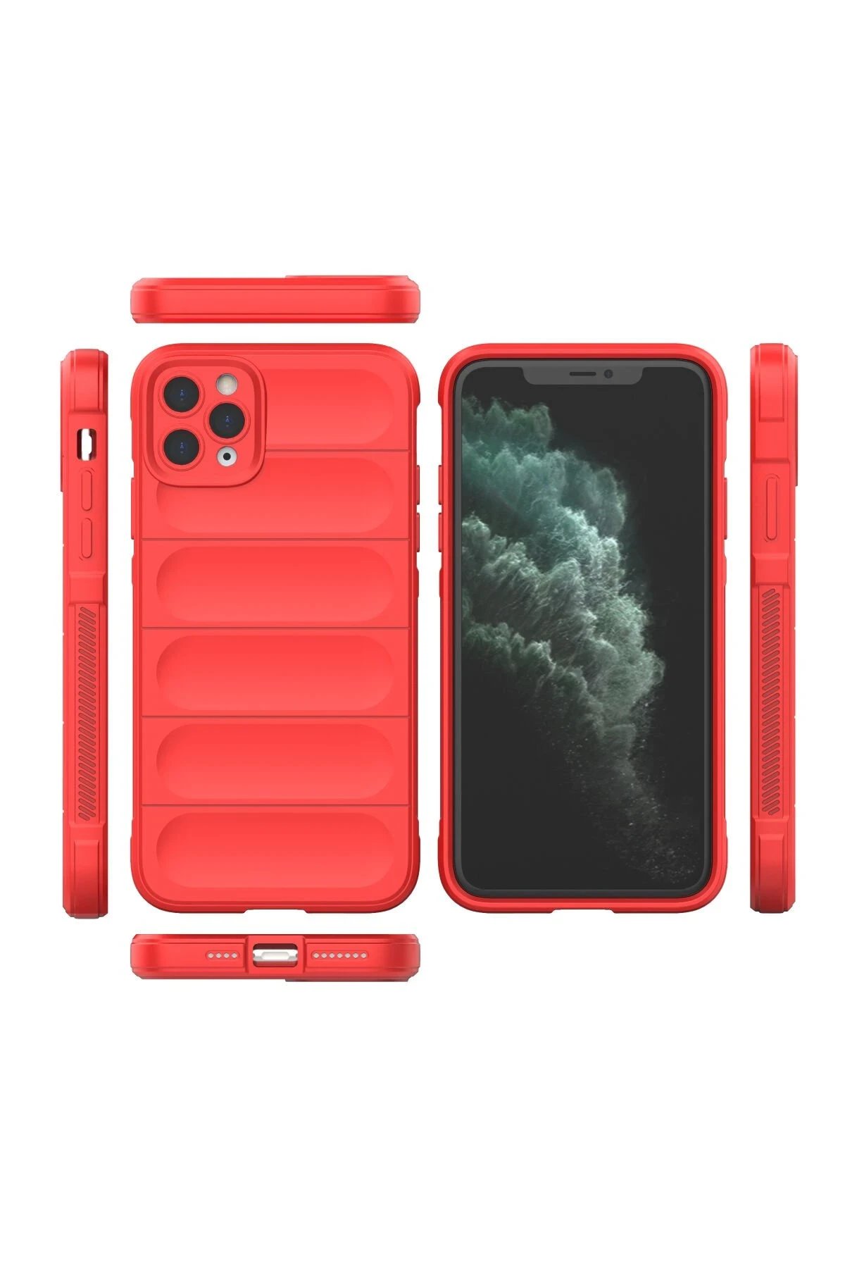 iPhone 11 Pro Kılıf Optimum Silikon - Kırmızı-(5796) - Görsel 3