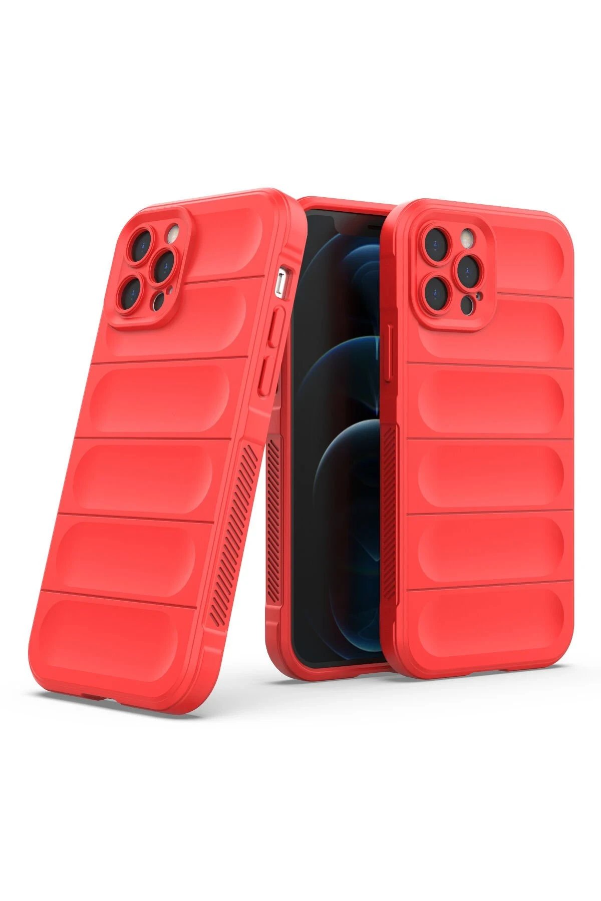 iPhone 12 Pro Kılıf Optimum Silikon - Kırmızı-(5796) - Görsel 2