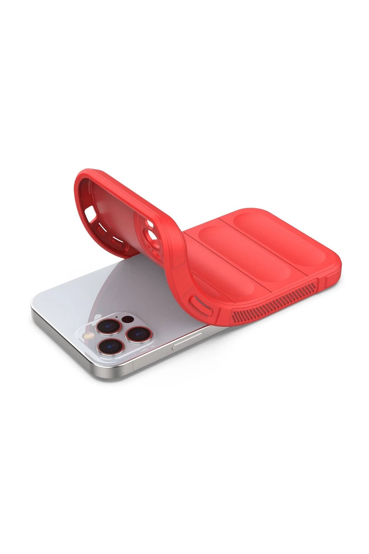 iPhone 12 Pro Kılıf Optimum Silikon - Kırmızı-(5796) - Görsel 4