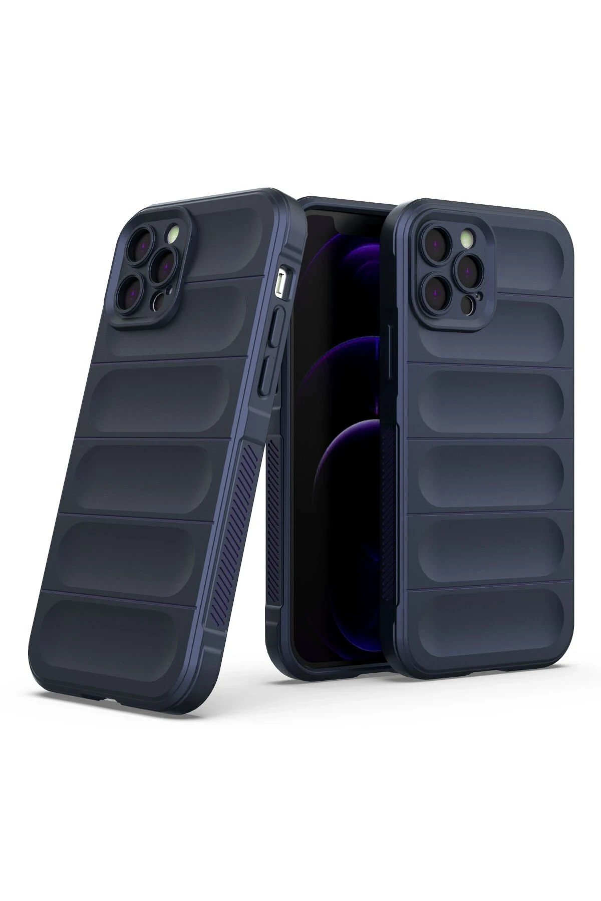 iPhone 12 Pro Kılıf Optimum Silikon - Lacivert-(5796) - Görsel 2