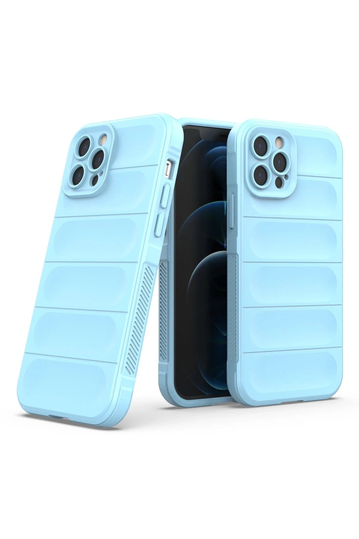 iPhone 12 Pro Kılıf Optimum Silikon - Sky Blue-(5796) - Görsel 2