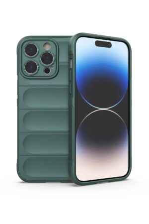 iPhone 14 Pro Kılıf Optimum Silikon - Koyu Yeşil-(5796)