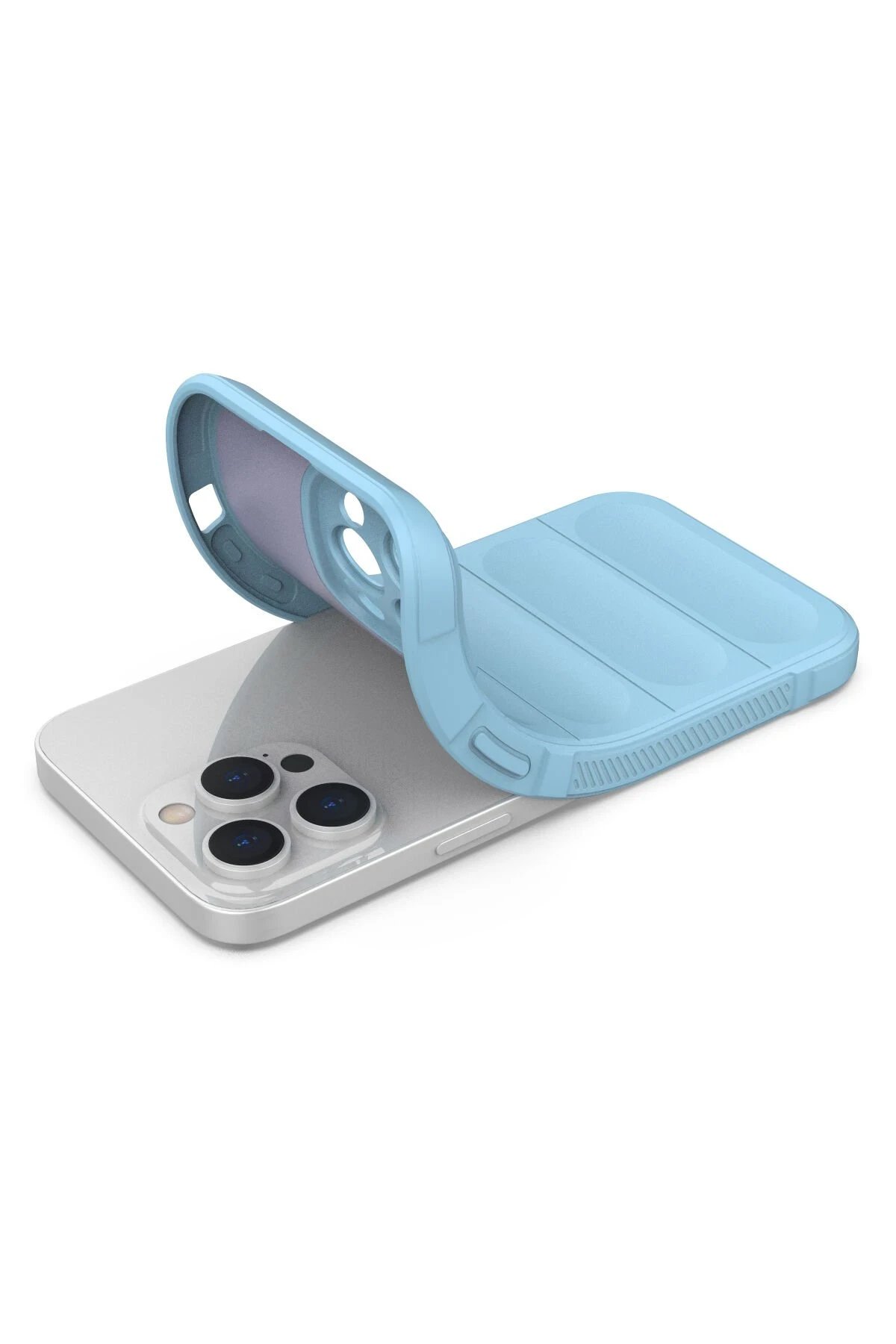 iPhone 14 Pro Kılıf Optimum Silikon - Sky Blue-(5796) - Görsel 4