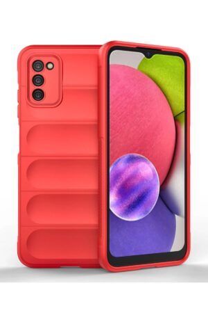Samsung Galaxy A03S Kılıf Optimum Silikon - Kırmızı-(5796)