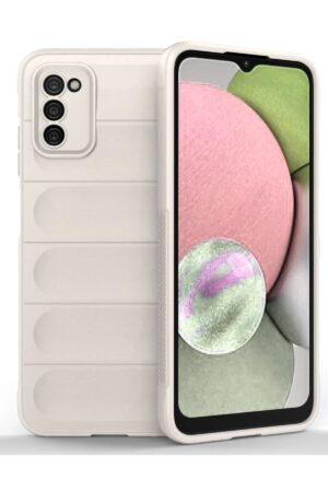 Samsung Galaxy A03S Kılıf Optimum Silikon - Krem-(5796)