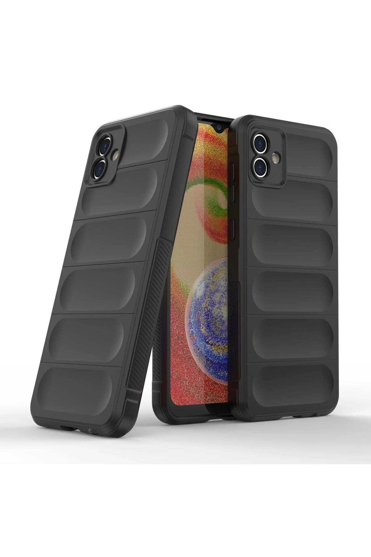 Samsung Galaxy A04 Kılıf Optimum Silikon - Siyah-(5796) - Görsel 2