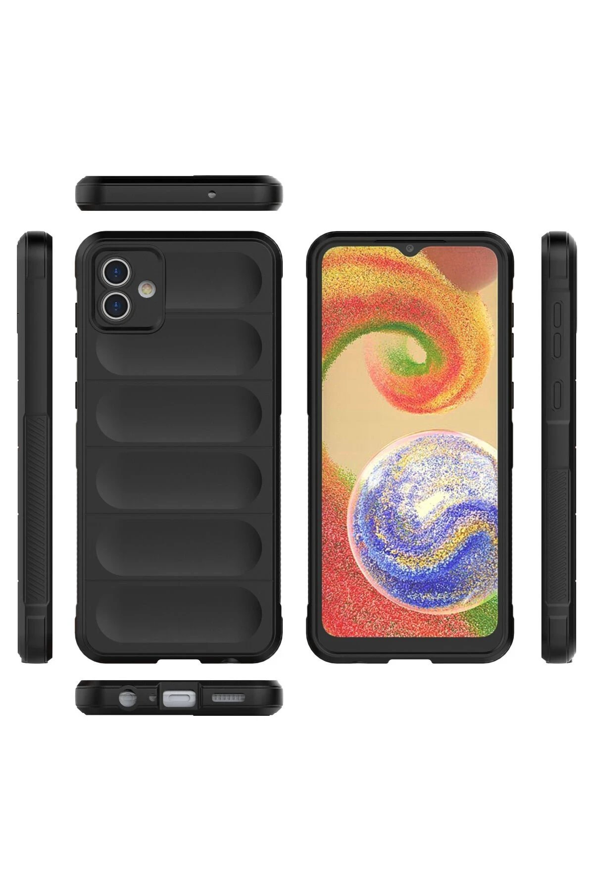 Samsung Galaxy A04 Kılıf Optimum Silikon - Siyah-(5796) - Görsel 3