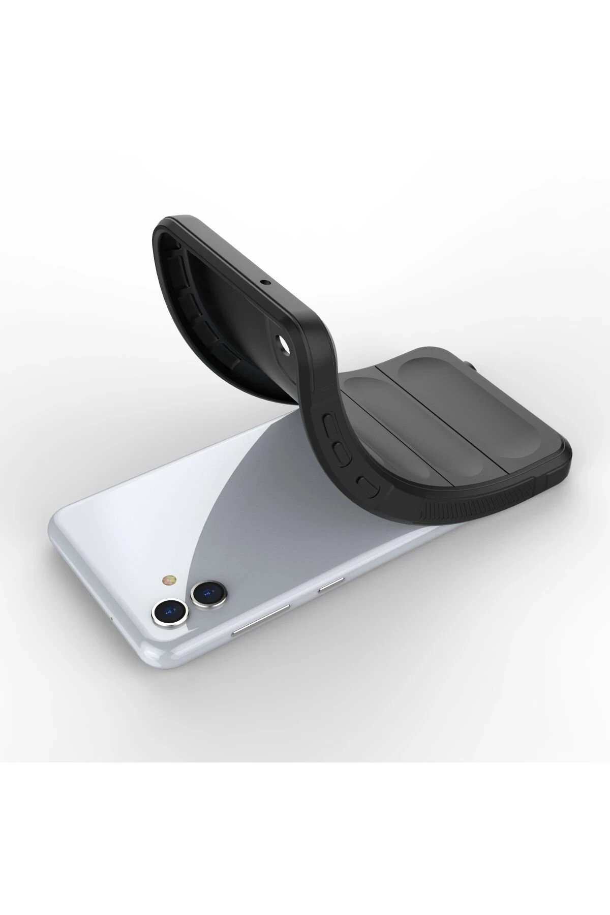 Samsung Galaxy A04 Kılıf Optimum Silikon - Siyah-(5796) - Görsel 4