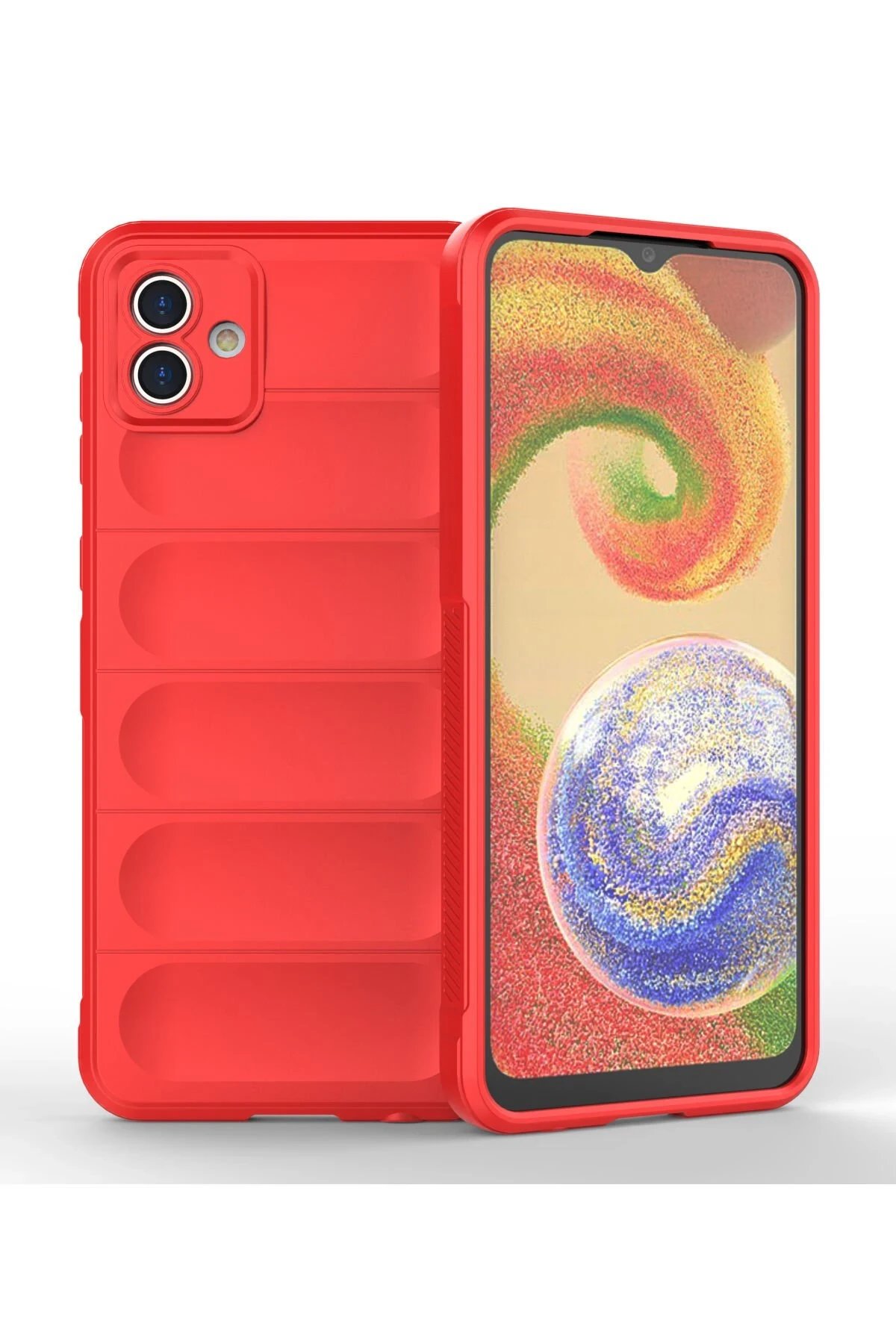 Samsung Galaxy A04 Kılıf Optimum Silikon - Kırmızı-(5796)