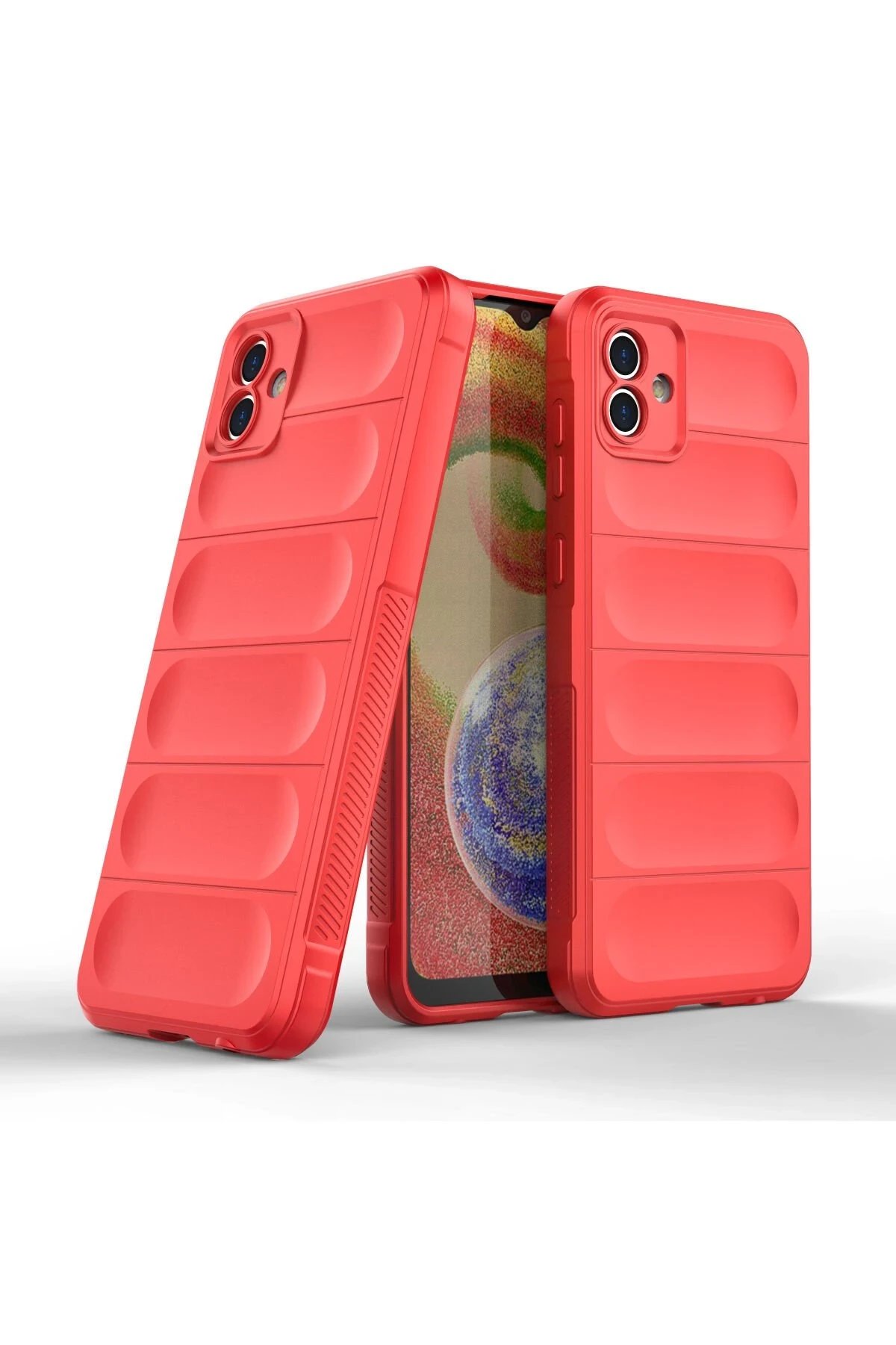 Samsung Galaxy A04 Kılıf Optimum Silikon - Kırmızı-(5796) - Görsel 2