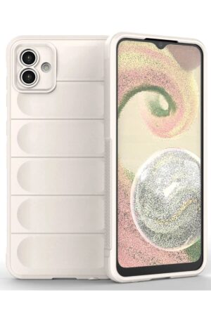 Samsung Galaxy A04 Kılıf Optimum Silikon - Krem-(5796)